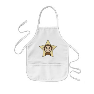 Delantal Infantil Mono de dibujos animados lindos con sonrisa de ore