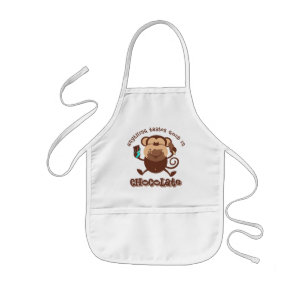 Delantal Infantil Mono del chocolate