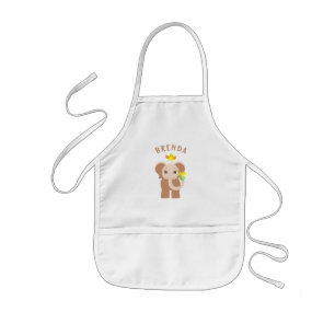Delantal Infantil Monograma bebé Elefante Flores de Aves Apron
