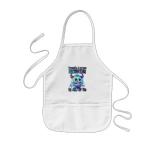 Delantal Infantil Monstruo morado de Halloween