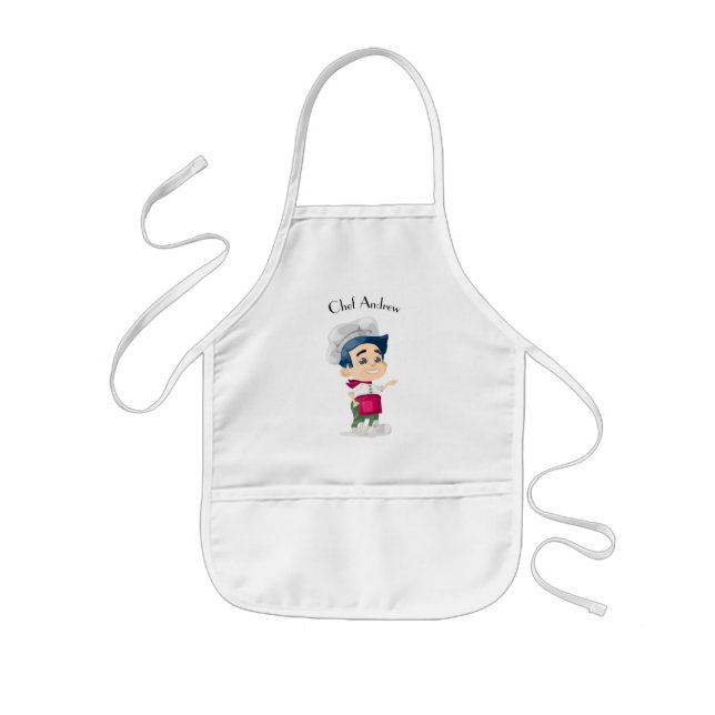 Delantal Infantil Muchacho lindo el chef|| personalizado (Frente)