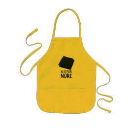Delantal Infantil N es para NORI Green Veggie Alphabet N