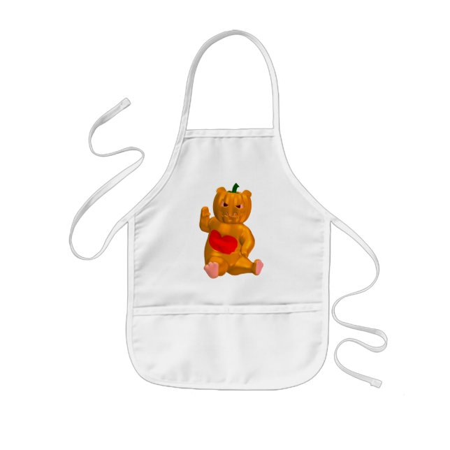 Delantal Infantil Naranja Bear (Frente)