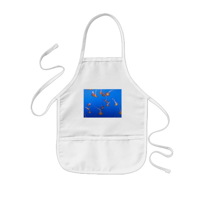 Delantal Infantil Naranja Jellyfish Apron (Frente)