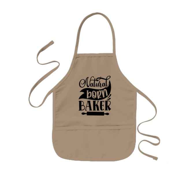 Delantal Infantil Natural Born Baker (Frente)