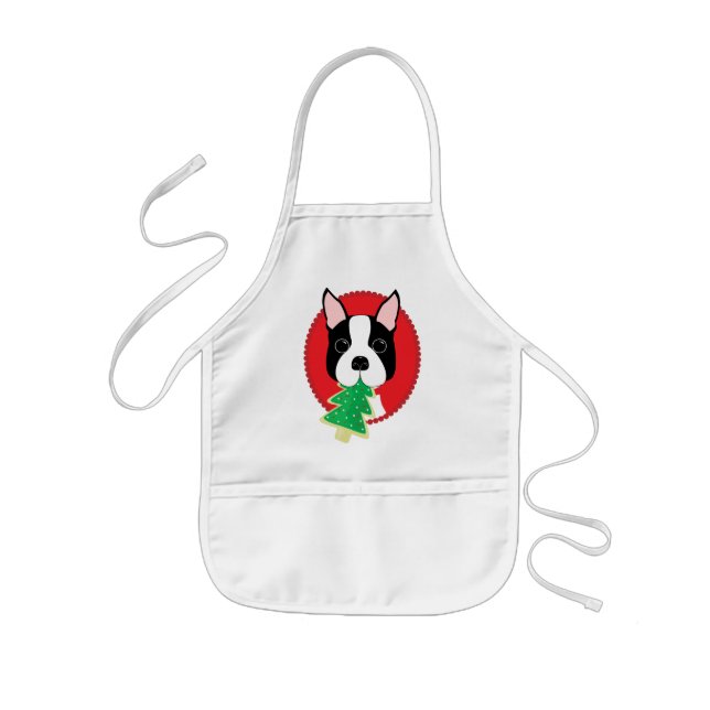 Delantal Infantil Navidad de Boston Terrier (Frente)