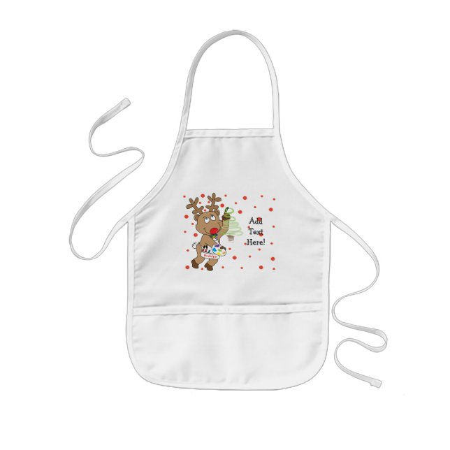 Delantal Infantil Navidades Apron para los niños personalicen (Frente)