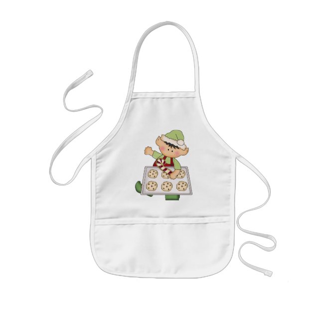 Delantal Infantil Navidades apron para niños de Holiday Baking Elf (Frente)