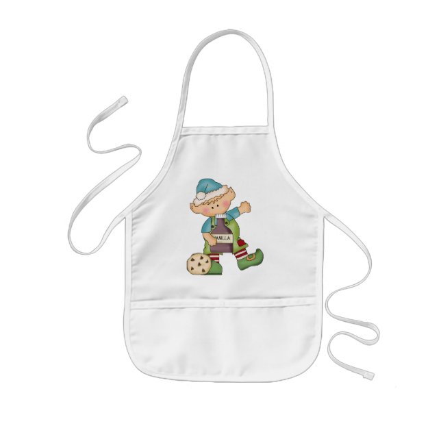 Delantal Infantil Navidades apron para niños de Holiday Baking Elf (Frente)