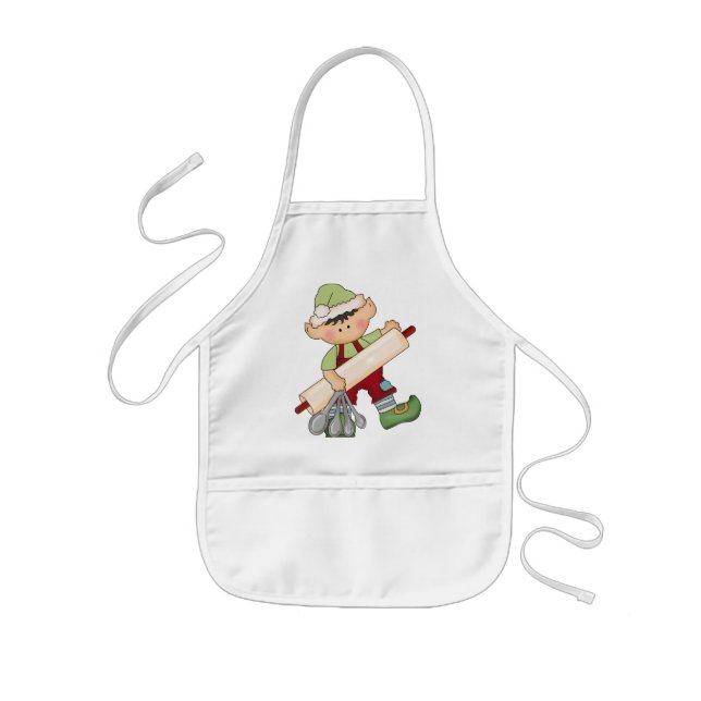 Delantal Infantil Navidades apron para niños de Holiday Baking Elf (Frente)