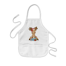 Delantal Infantil Navidades Apron para niños de Holiday Moose