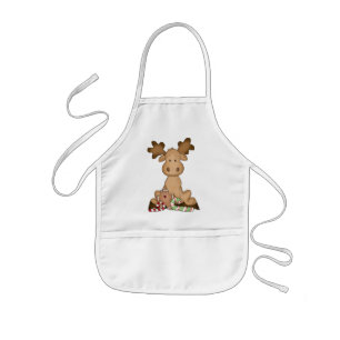 Delantal Infantil Navidades Apron para niños de Holiday Moose