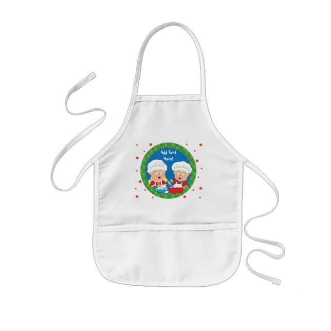 Delantal Infantil Navidades Apron para niños personalizados (Frente)