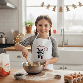 Delantal Infantil Navidades Cute Panda Bear Personalizados Niños Apr