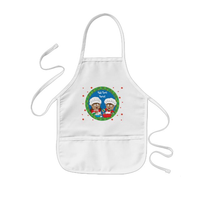 Delantal Infantil Navidades Elves de color (Frente)