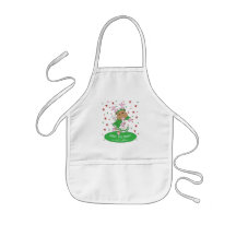 Navidades Kid Length Apron Merry and Bright