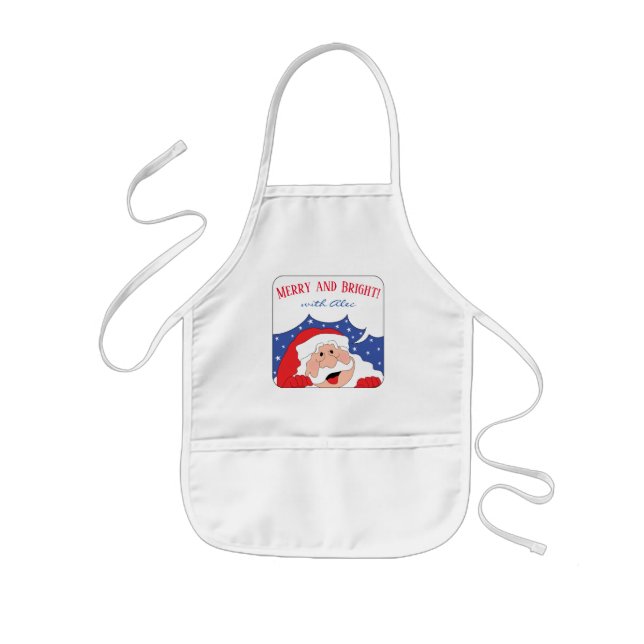Delantal Infantil Navidades Kid Length Apron Merry Santa (Frente)