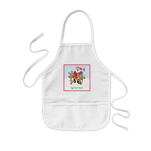 Delantal Infantil Navidades Santa y reno (Frente)