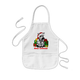 Delantal Infantil Navidades Zebra Apron