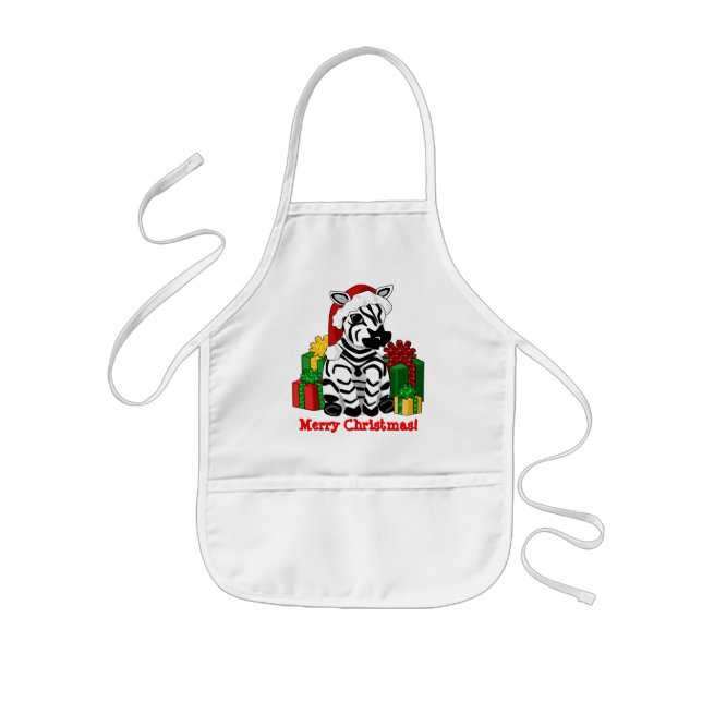 Delantal Infantil Navidades Zebra Apron (Frente)
