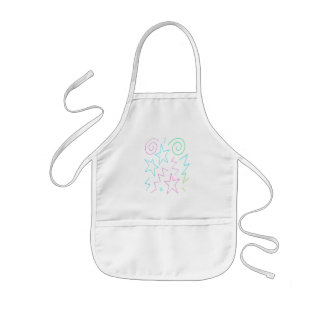 Delantal Infantil Neon Glow Stars & Swirls Pattern