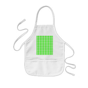Delantal Infantil Neon Green Gingham Pattern de Shirley Taylor