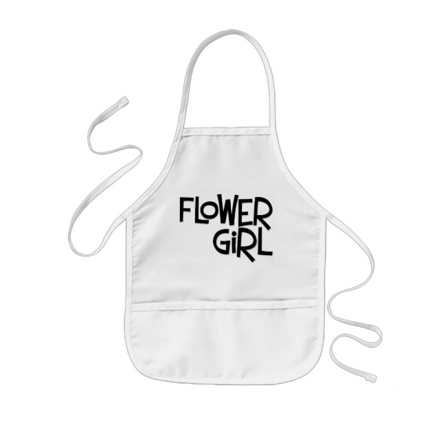 Delantal Infantil Niña flor hipster (Frente)