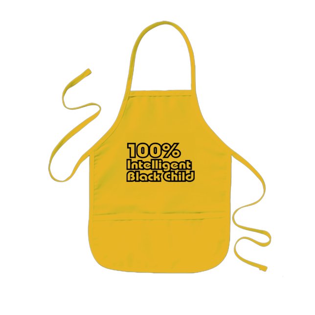 Delantal Infantil Niño negro 100% inteligente (Frente)