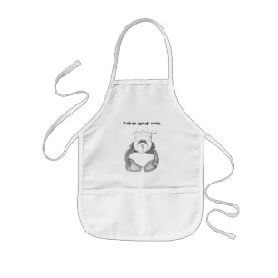 Delantal Infantil Niños Apron con Panda Bear Chef Picture