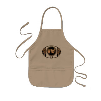 Delantal Infantil Niños de las Naciones Originarias Apron Wolf Art M