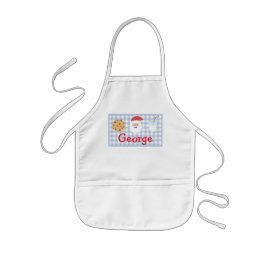 Delantal Infantil Niños de Santa Leche y Cookies, Apron infantil