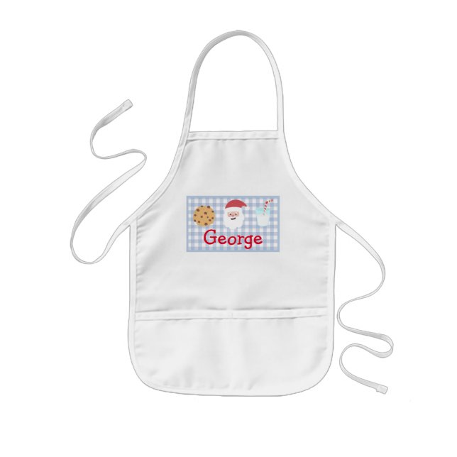 Delantal Infantil Niños de Santa Leche y Cookies, Apron infantil