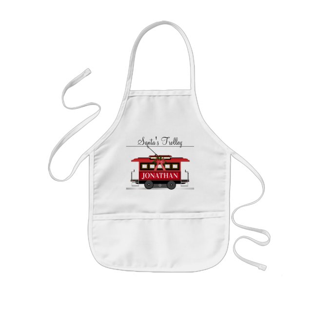 Delantal Infantil Niños del Trole de Santa Ce Craft Apron (Frente)