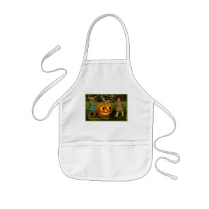 Delantal Infantil Noche de cosecha de Jack-o-Lantern de Halloween po