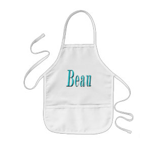 Delantal Infantil Nombre Beau Azul Acuático,