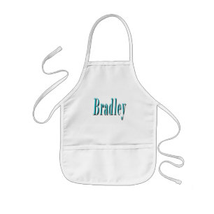Delantal Infantil Nombre Blue Bradley,
