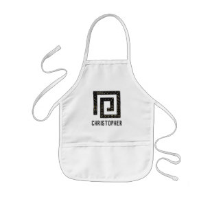 Delantal Infantil Nombre de espiral de Domino Apron (hijo)
