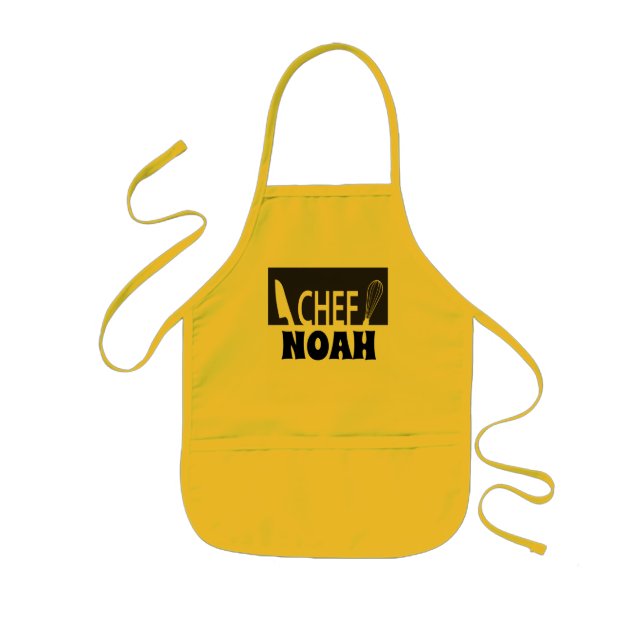 Delantal Infantil Nombre del chef para los niños (Frente)