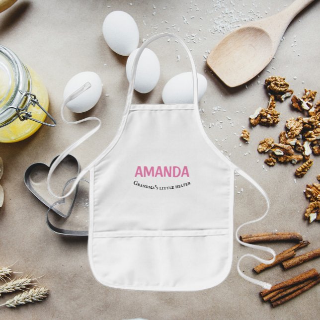 Delantal Infantil Nombre del pequeño Chica auxiliar de la abuela (In Situ)