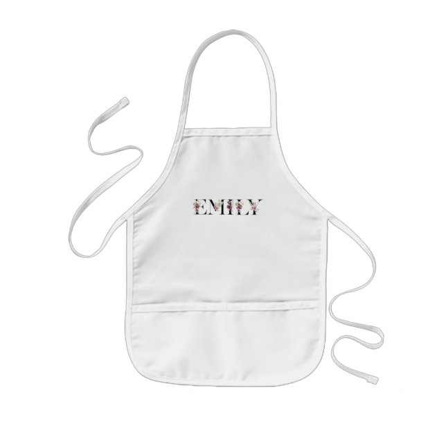 Delantal Infantil Nombre Emily (Frente)