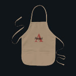 Delantal Infantil Nombre personalizado Apron de niños rosados<br><div class="desc">Personaliza tu delantal con tu nombre e inicial.</div>