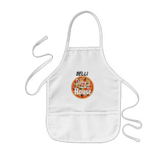 Delantal Infantil Nombre personalizado Casa Pizza italiana Apron adu