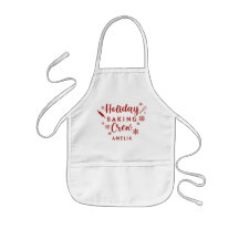 Nombre personalizado Niños Holiday Crew Apron
