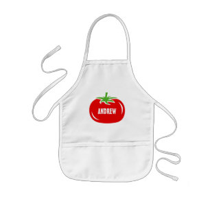Delantal Infantil Nombres personalizados niños cocinando manzana con