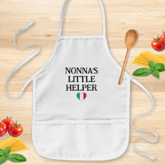 Delantal Infantil Nonna’s Little Helper Kids - Italian Flag Heart