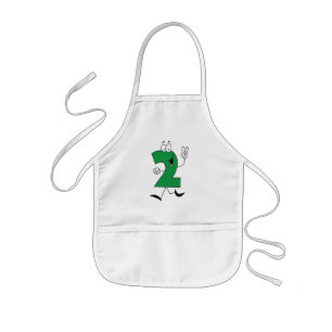 Delantal Infantil Número 2 camisetas y regalos de cumpleaños