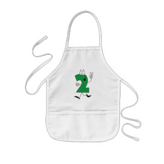 Delantal Infantil Número 2 camisetas y regalos de cumpleaños