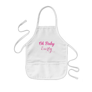 Delantal Infantil Oh bebé chica rosa personalizada