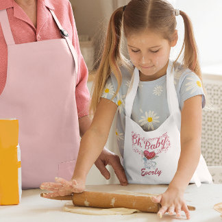Delantal Infantil Oh bebé chica rosa personalizada