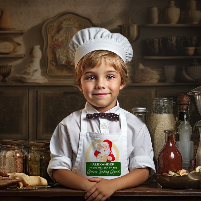 Delantal Infantil Orgullosos Navidades del escuadrón de hormigas de  (Proud Member Santa's Baking Squad Baker Christmas Kids' Apron)